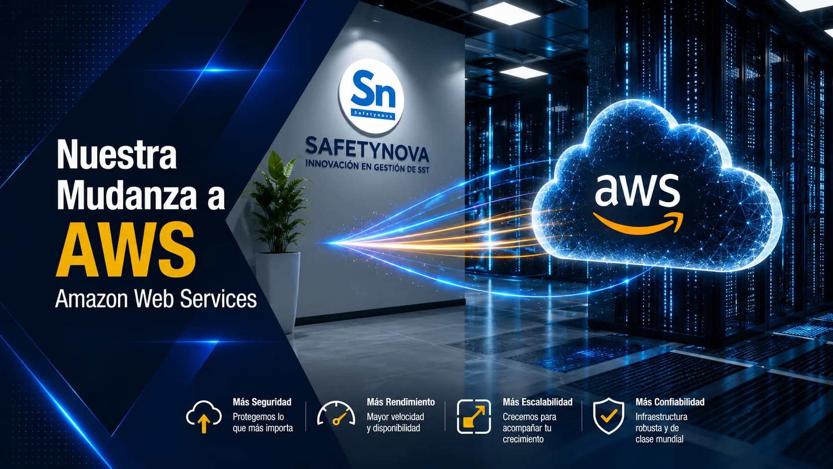 Safetynova usa la tecnología de AWS (Amazon Web Services)